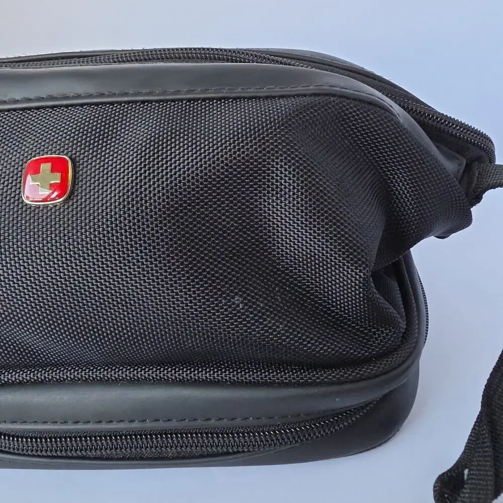 Swiss Gear Black Toiletry Cosmetic Hygiene Travel Bag, Mesh Organizer